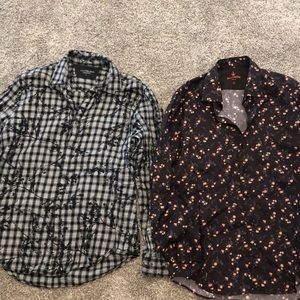 2 x mens shirts - 1 calvin klein 1 mason ( from spain) both medium